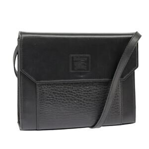 Burberry Shoulder Bag Leather Black